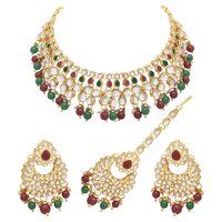 Imperial Wedding  Kundan Choker Necklaces Set.