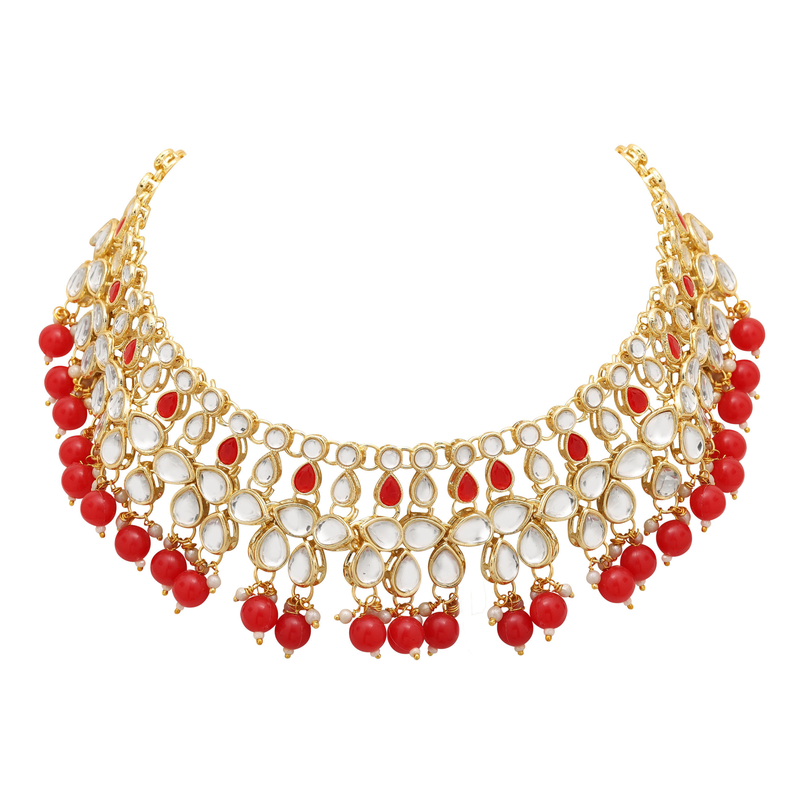 Imperial Wedding  Kundan Choker Necklaces Set..