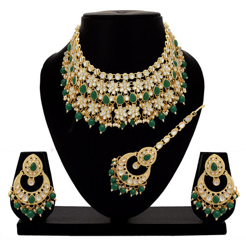 Blossoming Bride Kundan Choker Necklace  Set