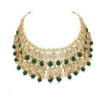 Blossoming Bride Kundan Choker Necklace  Set