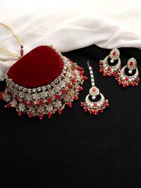 Blossoming Bride Kundan Choker Necklace  Set..