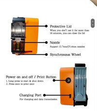 Portable Mini TIJ Handheld Thermal Inkjet Printer