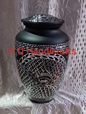 Black Aluminium Cremation Classic Urn