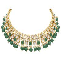 Emerald Elegance kundan Choker Necklace Set