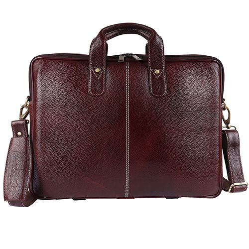 Brown Leather Folio Messenger Bag