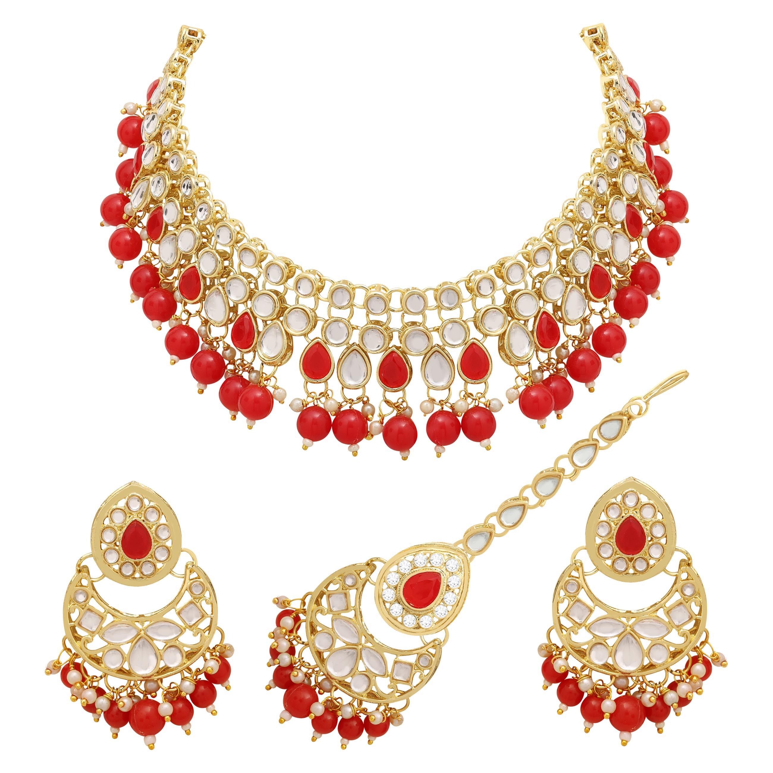 Emerald Elegance kundan Choker Necklace Set..