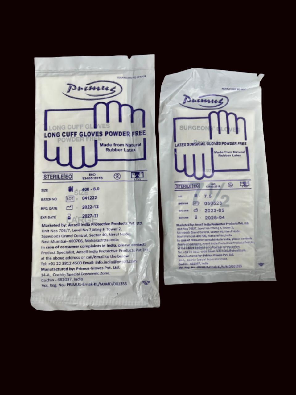 Primus Latex Surgical Powder Free Sterile Glove 400 MM