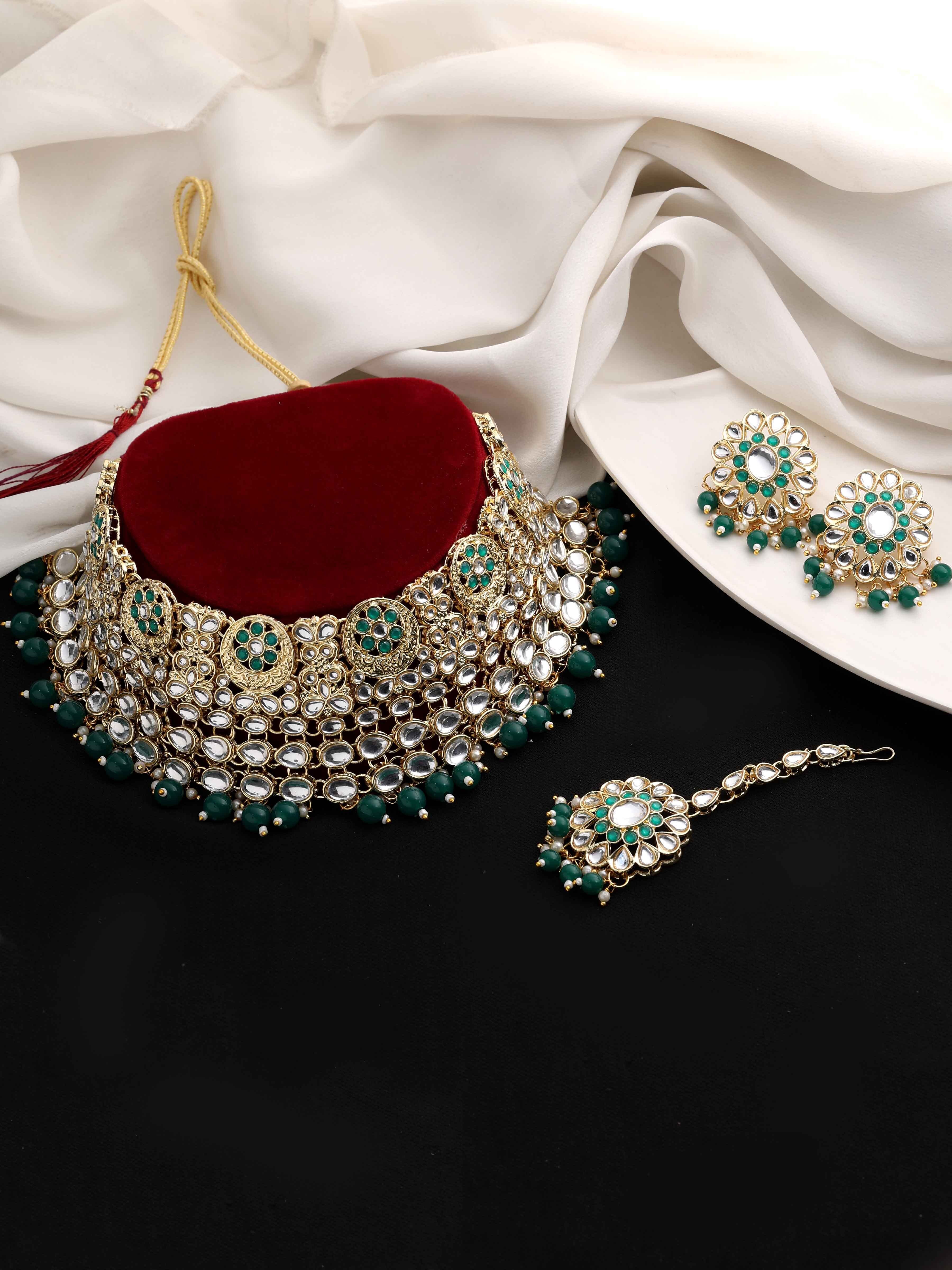 Royal Chandbali Kundan Choker Necklace Set