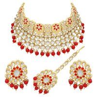 Royal Chandbali Kundan Choker Necklace Set.