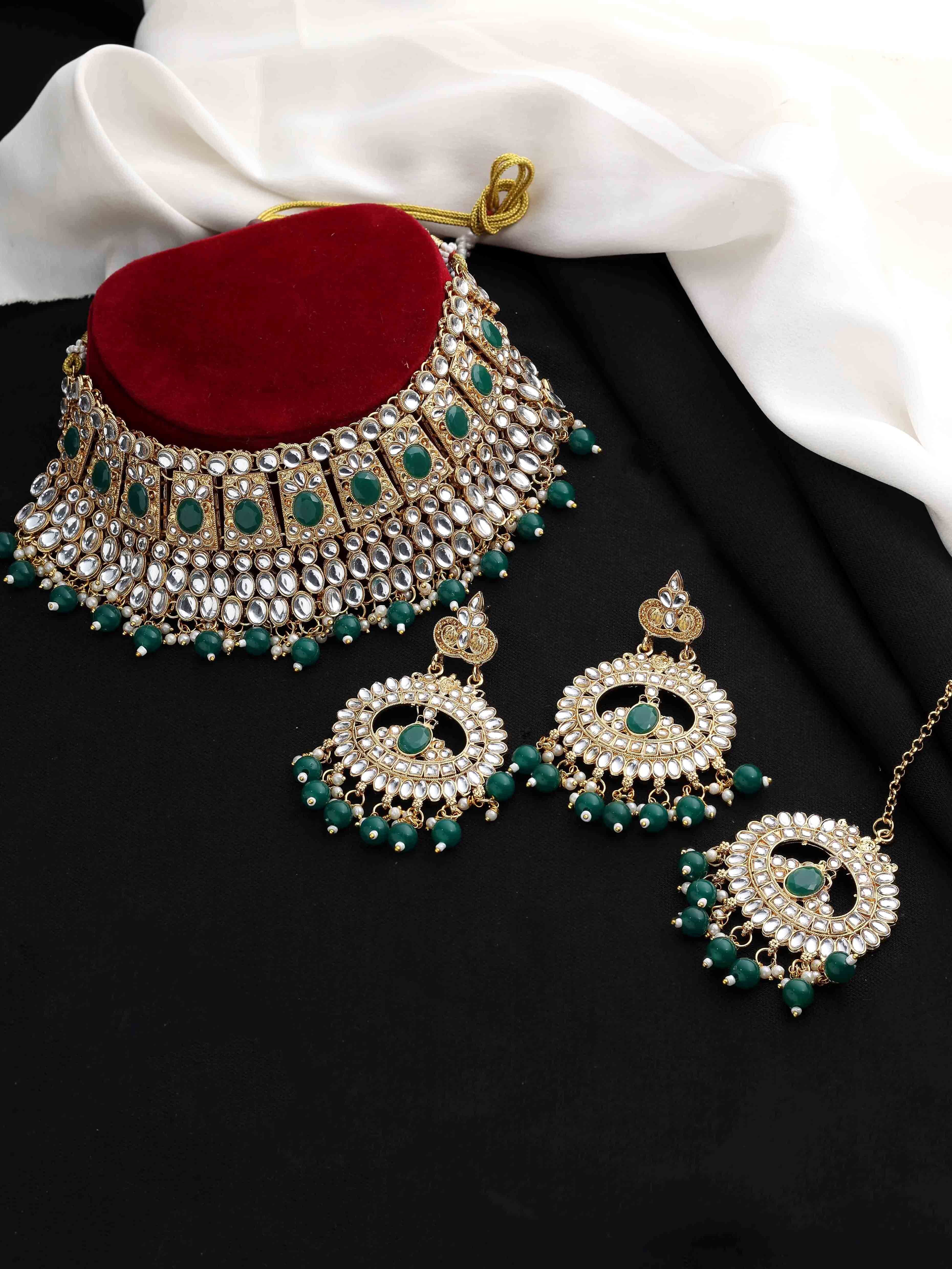 Timeless Treasure Kundan Choker Necklace Set