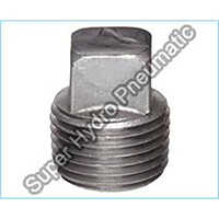 Mild Steel Square Plug - Standard Size | Silver Finish, Ideal For Hydraulic Fittings