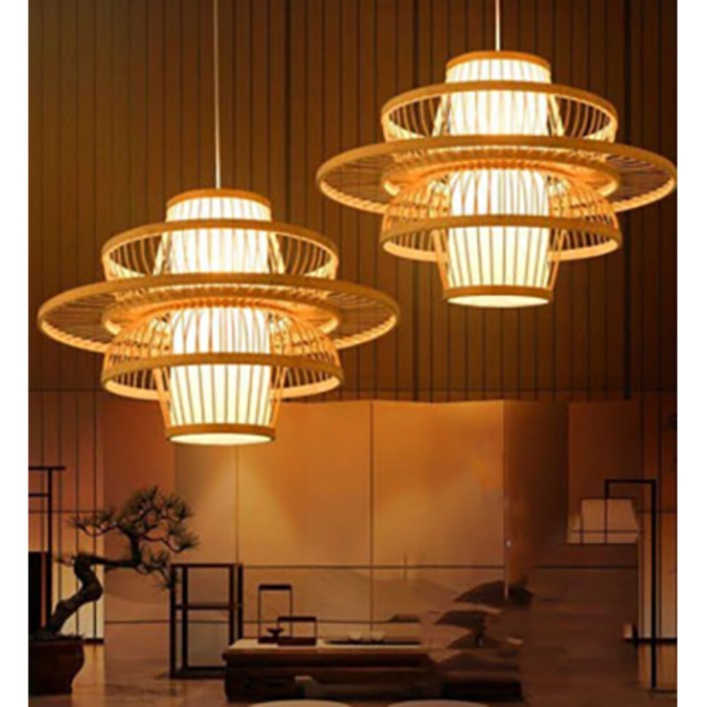Electric Hanging Lamp - Color: Brown