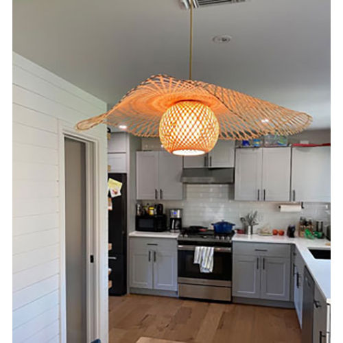 Brown Wicker Pendant Lamp