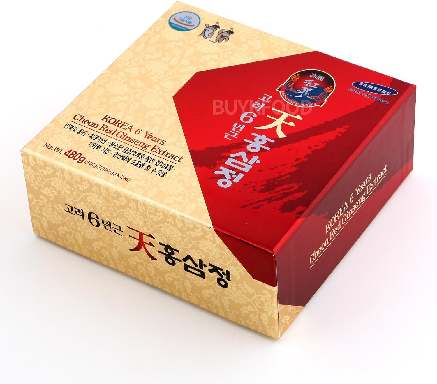 Korean 6years Root Red Ginseng Gold Extract, 240g(8.5oz) X 2ea, Saponin, Panaxs