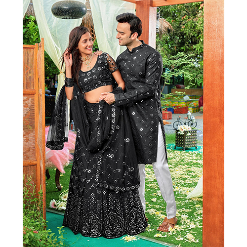 Ladies Navratri Black Lehengha Choli