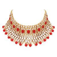 Timeless Treasure Kundan Choker Necklace Set..