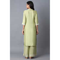 W Green Straight Viscose Kurta
