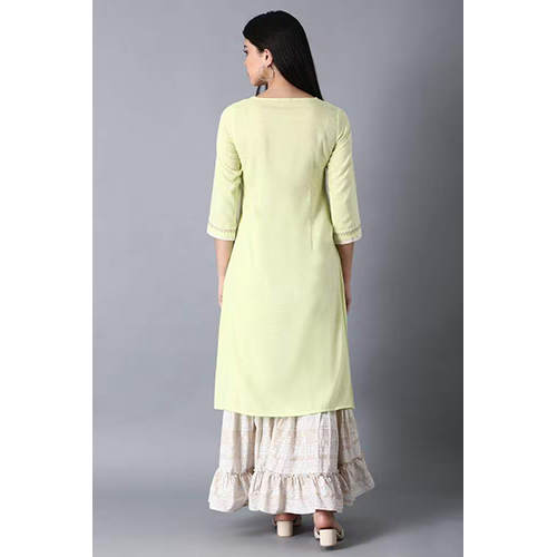 W Regular Sleeves Lime Kurta