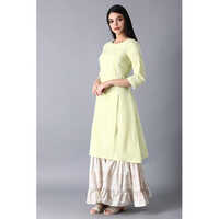 W Regular Sleeves Lime Kurta