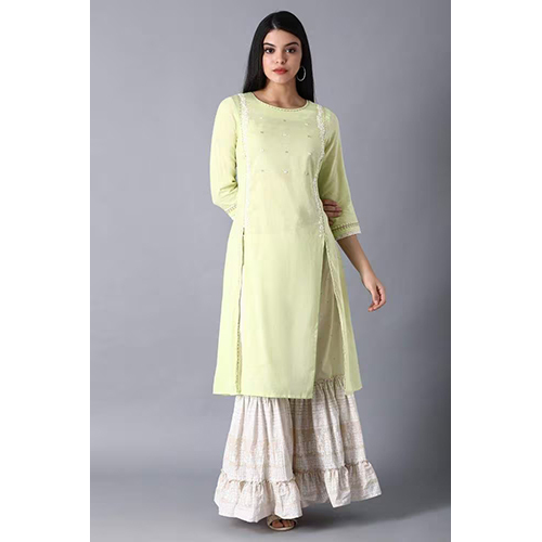W Regular Sleeves Lime Kurta