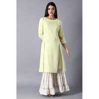 W Regular Sleeves Lime Kurta