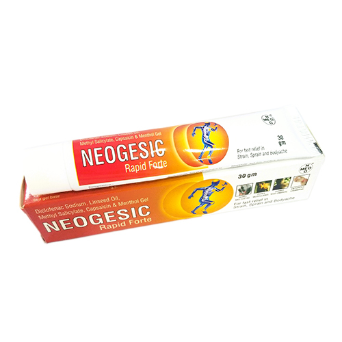 30 GM Diclofenac Sodium Linseed Oil Methyl Salicylate Capsaicin And Menthol Gel