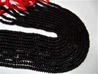 Natural Garnet 4 to 6mm Rondelle Plain Beads Sold Per Strand 13 inches long