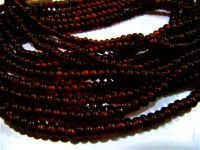 Natural Hessonite Garnet 4-5mm plain Rondelle Shape Beads Strand 8''long