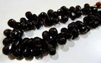 Natural Mozambique Garnet Teardrop Shape Faceted 5x7mm Beads strand 8 inches