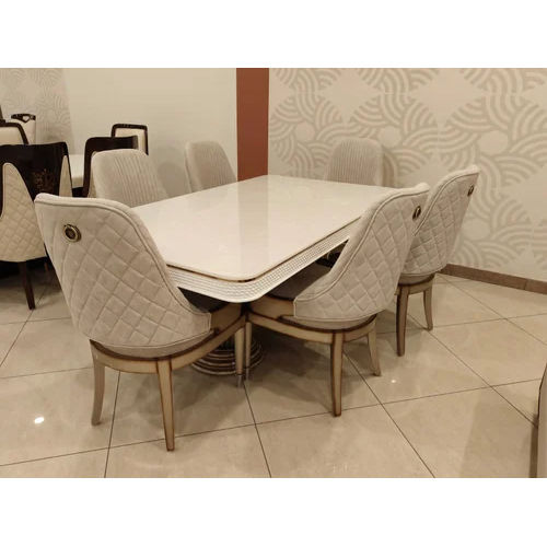 Modern Luxury 6 Seater Onyx Marble Top Dining Table