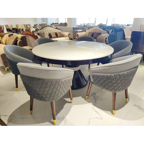 Modern Luxury Round Marble Top Dining Table