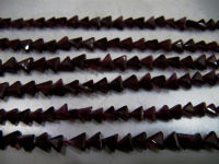 Natural Garnet Triangle Shape Faceted Beads 5 to 7mm Strands 13 inch long