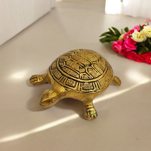 Aakrati Brass Tortoise Figurine| Table Dcor| Collectable Items| Animal Figurine| Showpieces