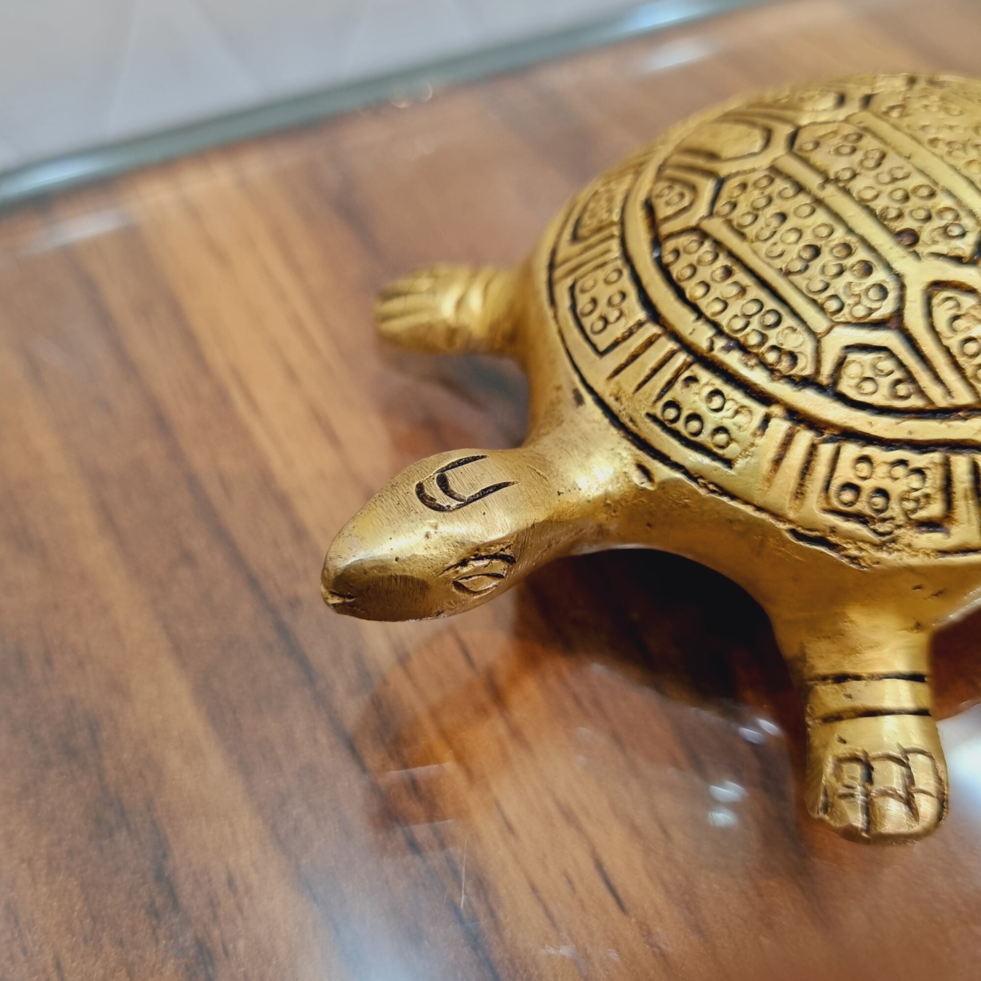 Aakrati Brass Tortoise Figurine| Table Dcor| Collectable Items| Animal Figurine| Showpieces