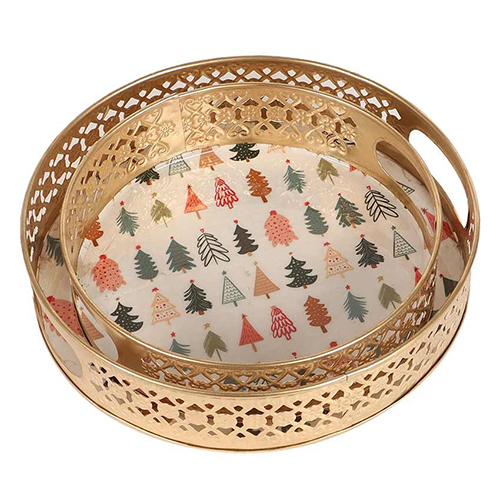 Metal Decorative Pichwai Tray