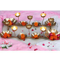 Metal Rectangular Urli For Diwali