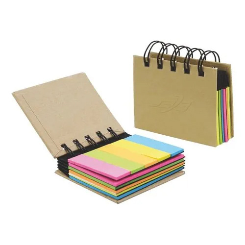 Sticky Memo Pad - High-Quality Paper, Rectangular Shape | Soft Cover, Spiral Binding, Sticky Feature, Ideal for School Use