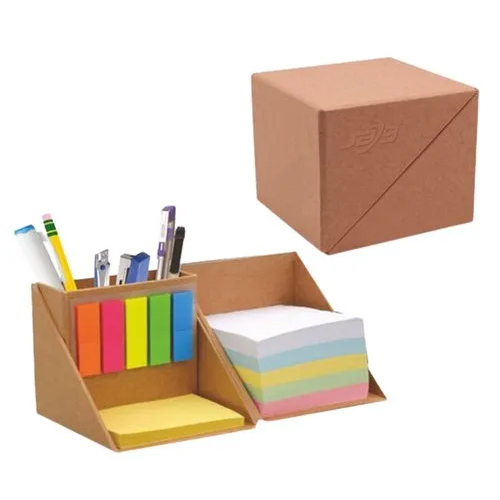 JB9-213 Memo Cube Sticky Note Pad - Paper Material 90x175mm Size | Square Shape Hard Paper Cover Sticky Feature for Note-Taking