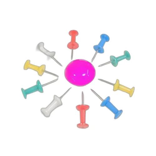 JB9-161 Plastic Push Pin - Plastic, 23mm | Durable Design for Securely Holding Paper, 35 Pieces per Pack