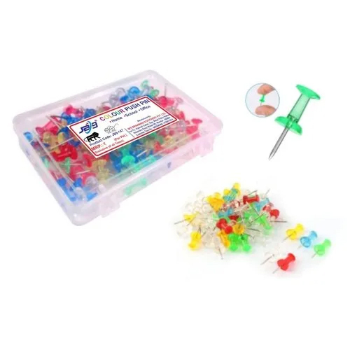 JB9-147 Push Pin Transparent - Plastic, 23mm | Durable Design for Securely Holding Paper, Ideal for Office and Home Use