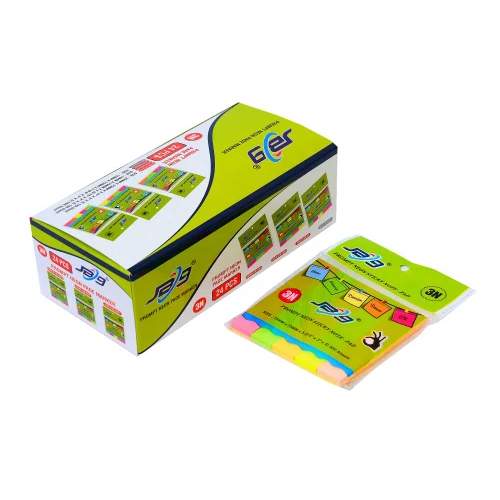 JB9-125 1x5 Sticky Note Pad - High-Quality Paper, 125x75x5mm, Five Vibrant Colours, 50 Sheets, Sticky for Easy Attachment