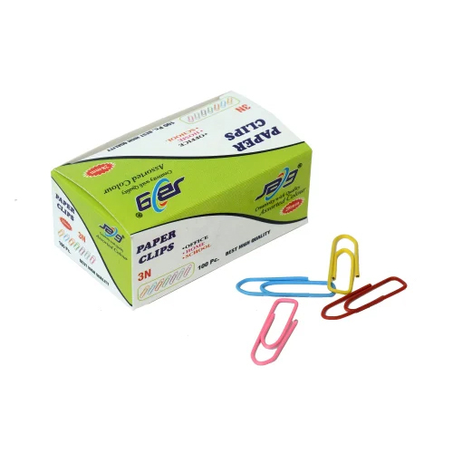 JB9-C28 28 MM Colour U Clips - Plastic, 28mm , Multicolour U-Shaped Clips for Securely Holding Papers in Office or Home Workspace