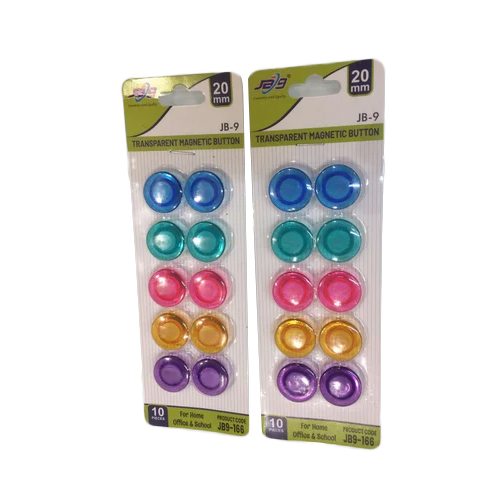 20 MM Transparent And Opaque Magnetic Buttons - Plastic, 20mm Size , Multicolored Round Flatback Style with Secure Hold for DIY Projects