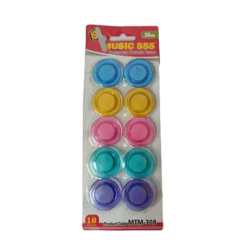 Magnetic Buttons - High-Quality Plastic, 30mm Round, Multicolored Flatback Design | Versatile for DIY Projects, Strong Magnet for Secure Hold