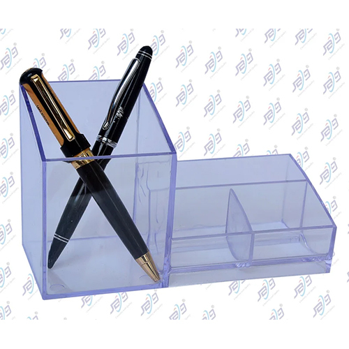Elite Pen Stand - High-Quality Plastic, Square Design | Lightweight, Office Organization Solution for Pens and Stationery Items