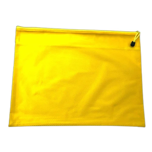 JB9-S753 A-3 Satin Zipper Bag - Satin Material, 6x8 Inches, Yellow Color | Zipper Closure, Embossed Surface, Lightweight Design, Single String Style