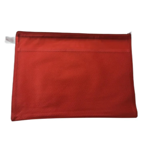 A-4 Satin Zipper Bag - Satin Material, Designed for A/4 Size Storage, Glossy Surface, Secure Zipper Seal, Warranty Included
