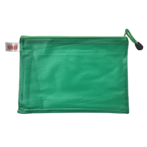 A-5 Satin Zipper Bag - Satin Material, A/5 Size, Glossy Green Surface | Durable, Zipper Sealing, Ideal for Household & Industrial Storage