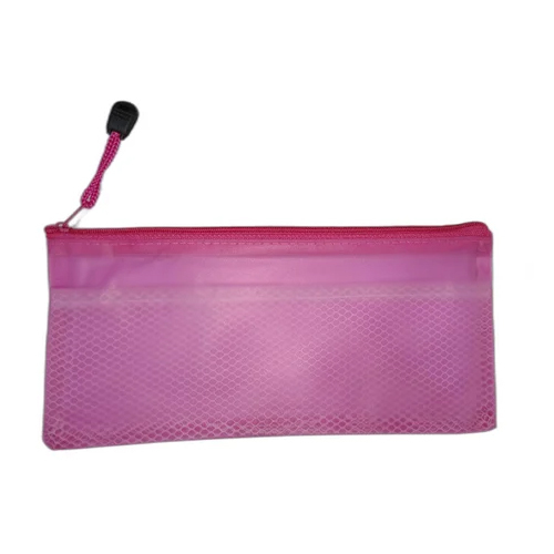 A-6 Satin Zipper Bag - High-Quality Satin Material, A-6 Size, Glossy Surface Finish - Stylish Storage for Cosmetics, Stationery, and Electronics