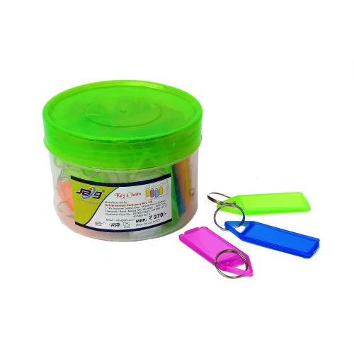 Plastic Key Tags - High-Quality Plastic, Various Colors, Steel Ring | Durable, Customizable Design, Plain Style for Key Identification